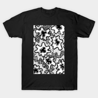 Garden Abstract in Black and White T-Shirt